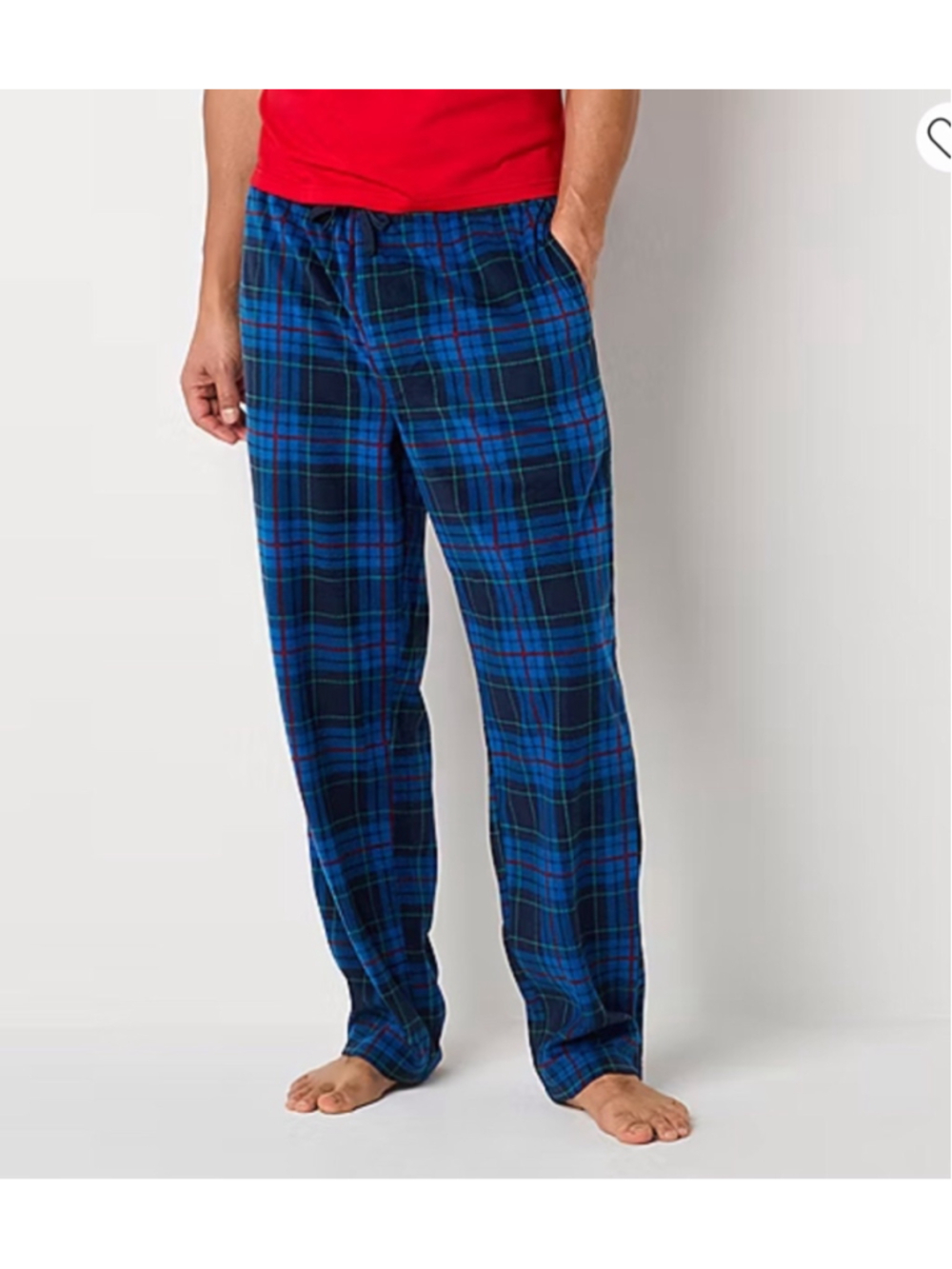 Men's Saint johns bay fleece pajama pants, blue plaid size xL